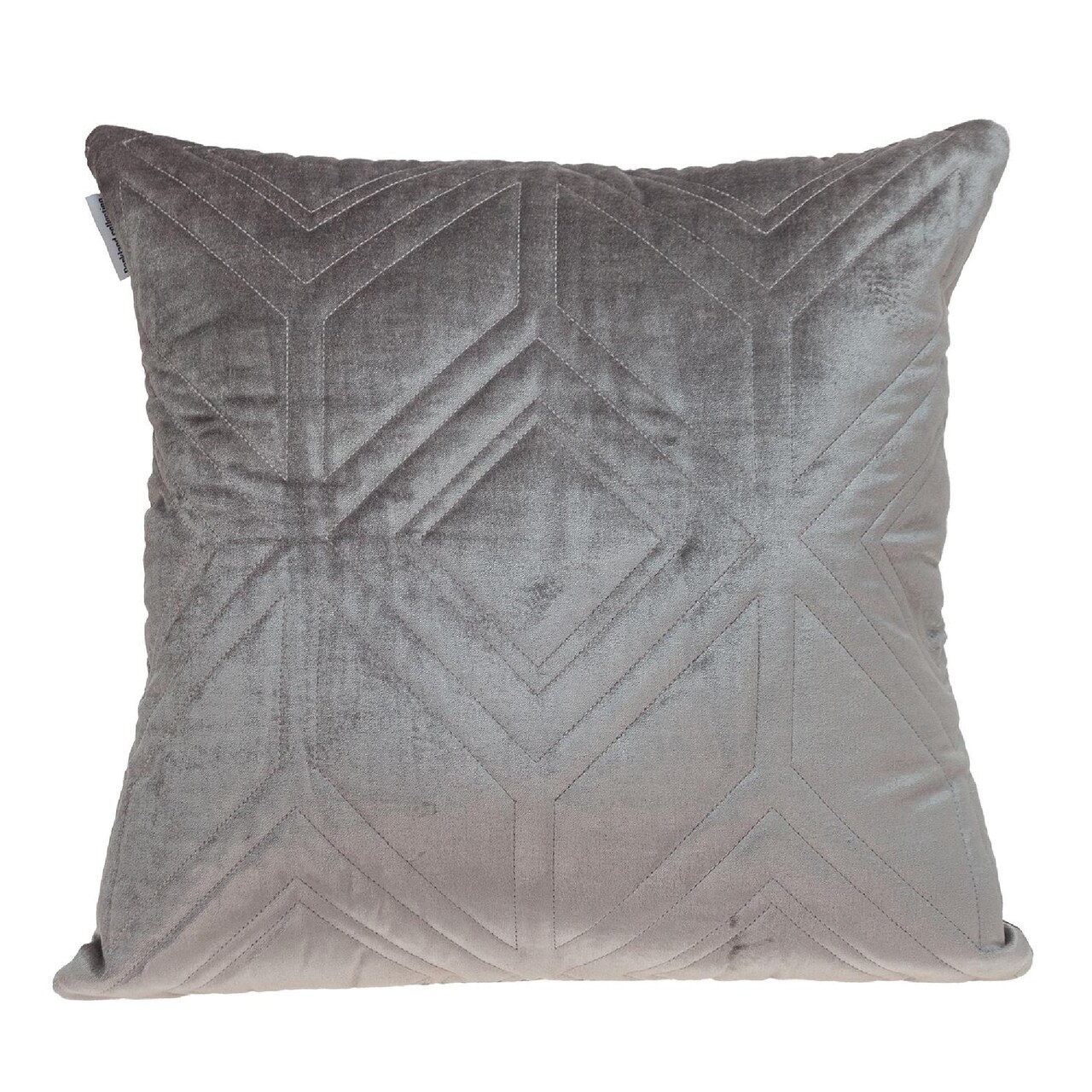 Nassau Collection 20" Beige Soft Textured Geometrical Designed Throw Pillow